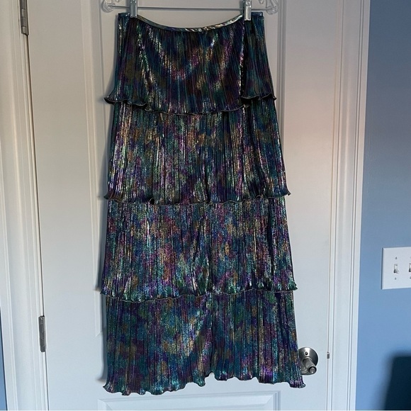 New! Set! Saylor x free people Gianna Top and Skirt metallic 18658 - Picture 14 of 16